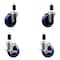 Service Caster 4'' SS Solid Poly Wheel Swivel 1-3/8'' Expanding Stem Caster Set 2 Brakes, 4PK SCC-SSEX20S414-SPUS-2-TLB-2-138 - alternate 1